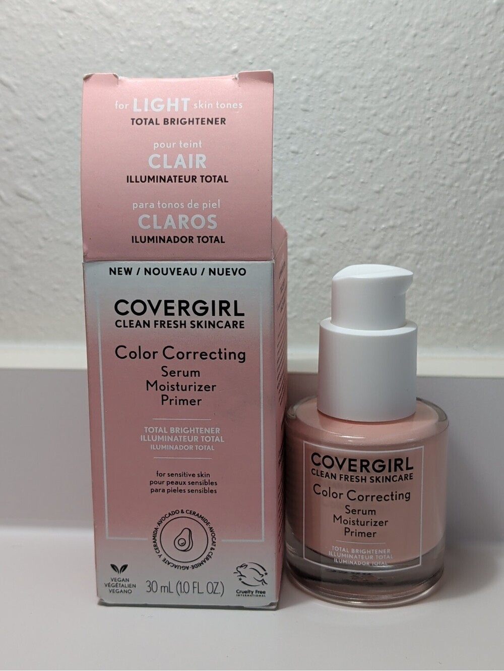 COVERGIRL Clean Fresh Skincare Color Correcting Serum Moisturizer Primer 1 fl.oz